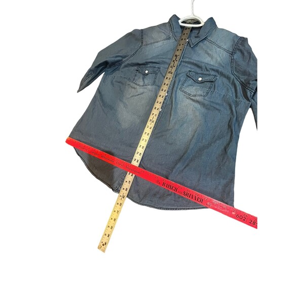 Torrid Jean Button Down Jean Shirt, Size 0/12 - Picture 4 of 10